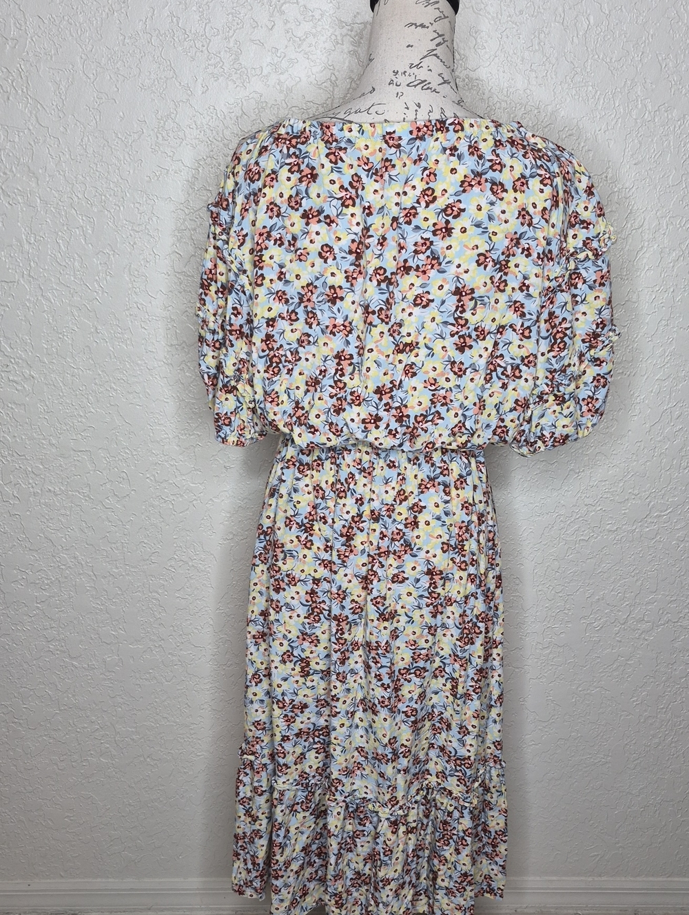 TheGet Multicolored Floral Blouson Dress‎ Size XXL - Picture 3 of 6